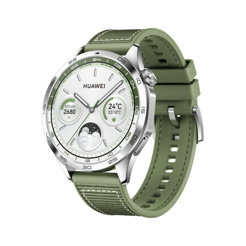 Huawei Watch GT 4 Smartwatch 46mm - Green + Huawei FreeLace Green Gift🎁