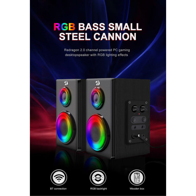 Redragon Orchestra GS811 2.0 Bluetooth, RGB Computer Speaker RED-GS811