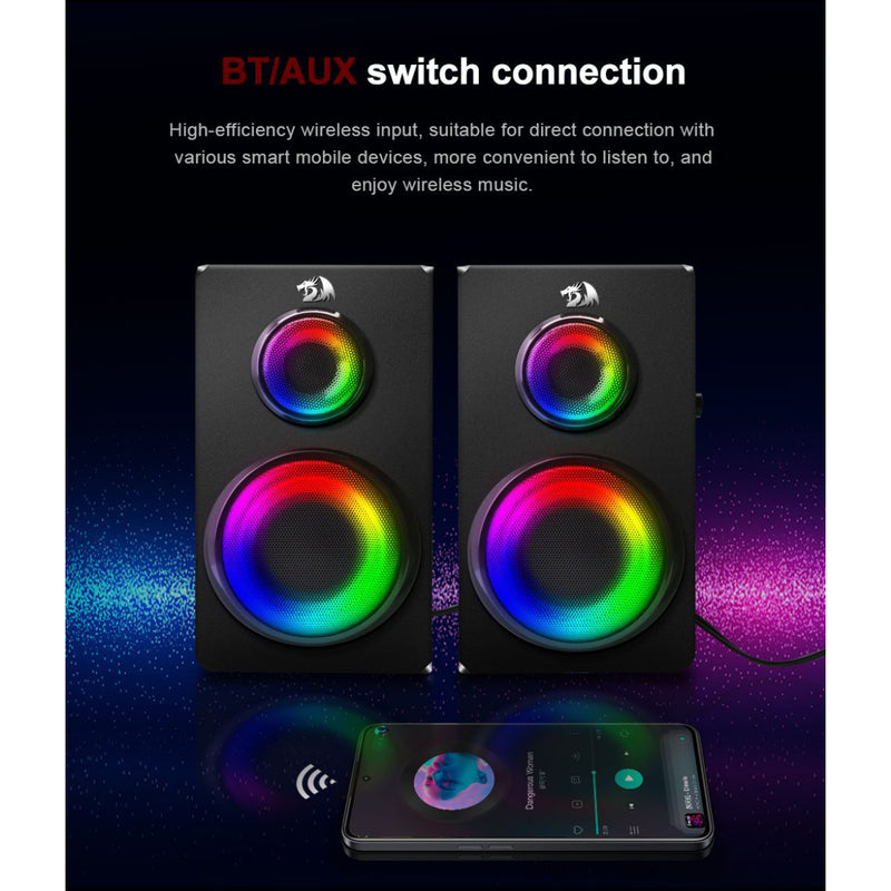 Redragon Orchestra GS811 2.0 Bluetooth, RGB Computer Speaker - RED