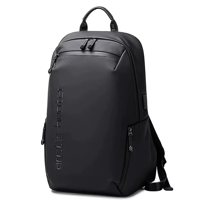 Arctic Hunter B00423 Laptop Backpack Bag With USB Charging Waterproof Material - Black