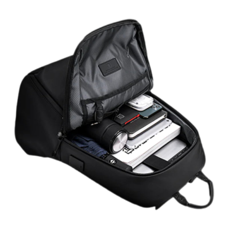 Arctic Hunter B00423 Laptop Backpack Bag With USB Charging Waterproof Material - Black