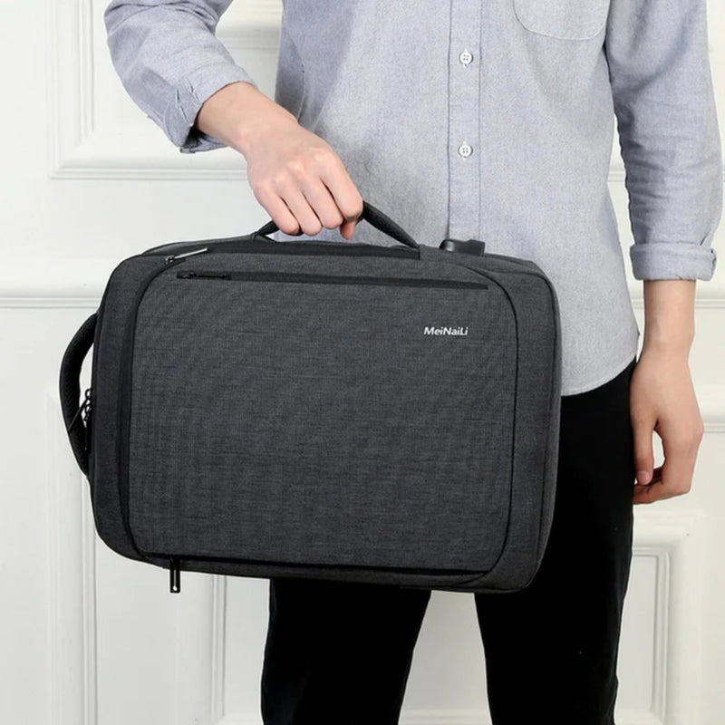 Meinaili 023 Business Laptop Backpacks anti thief Travel Bag with USB, Black