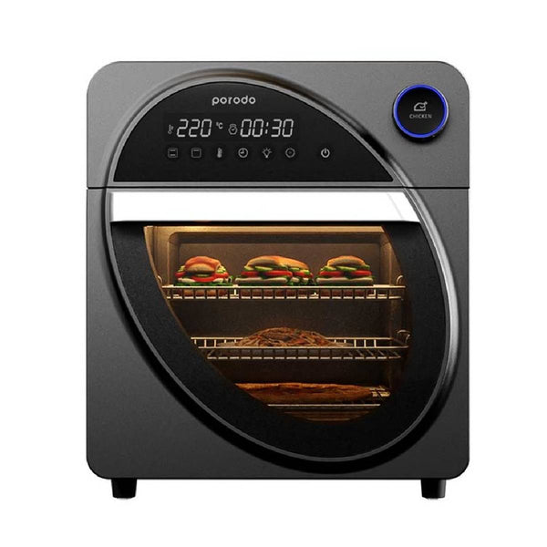 Porodo LifeStyle Dual Mode Touch Control Air Fryer, 14.5L, 1700W - Black