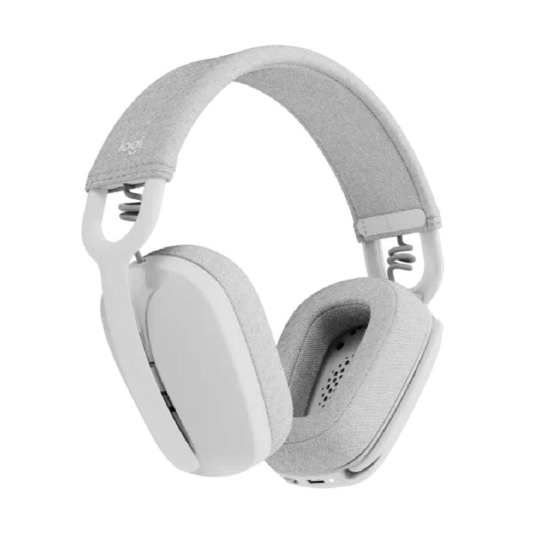 Logitech ZONE VIBE 100 Lightweight, wireless headphones — professional enough for the office, perfect for working from home - White