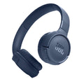 JBL Tune 520BT Wireless On-Ear Headphones, Pure Bass Sound, 57H Battery with Speed Charge, Hands-Free Call Voice Aware, Multi-Point Connection - Blue