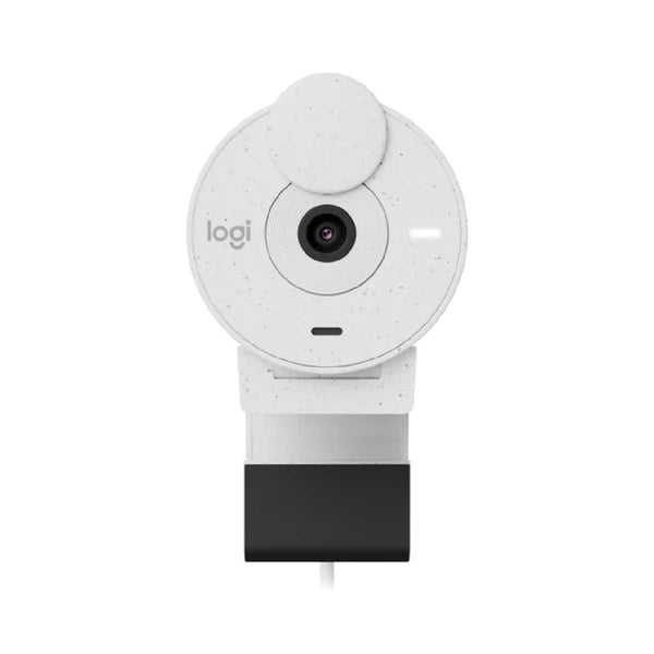 Logitech Brio 300 Full HD A 1080p webcam with auto light correction, noise-reducing mic, and USB-C connectivity -White