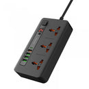 موزع طاقة متعدد المنافذ من بورودو، 4 منافذ تايب-اي ومنفذ تايب-سي بطول 2 متر، مجموعة مثالية للمنزل والمكتب