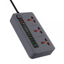 موزع طاقة متعدد المنافذ من بورودو، 4 منافذ تايب-اي ومنفذ تايب-سي بطول 2 متر، مجموعة مثالية للمنزل والمكتب