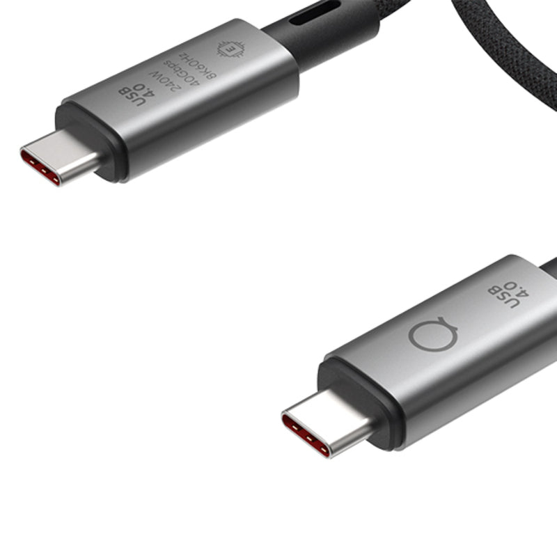 LINQ by ELEMENTS USB4.0 PRO Cable, 240W power delivery, 8K 60Hz Display output, 40 Gbps transfer speed, 1.0m - Black