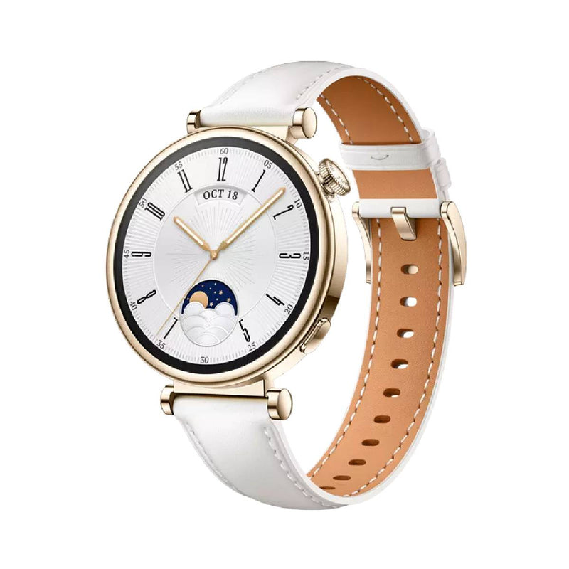 Huawei Watch GT 4 Smartwatch 41mm - White Leather Strap