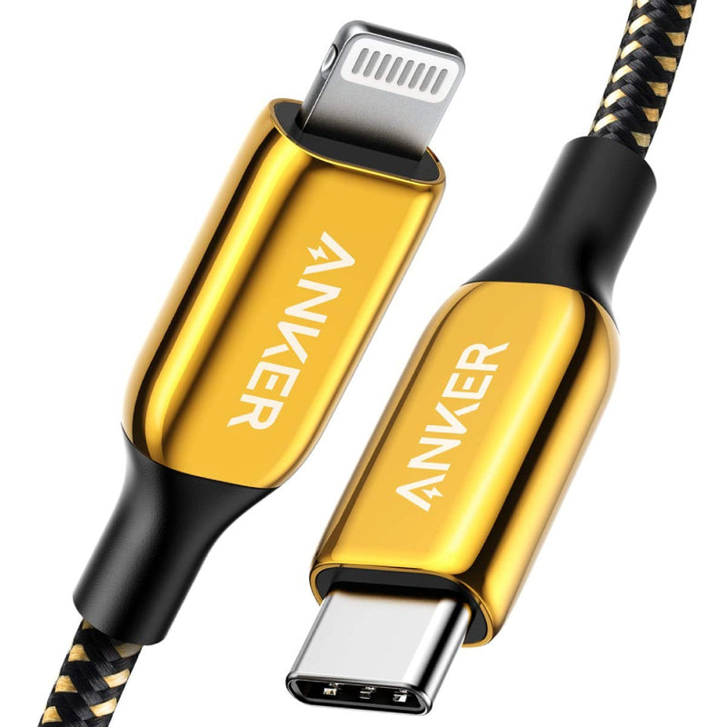 Anker PowerLine+ III USB-C cable with Lightning 6ft - Golden | A8843HB1