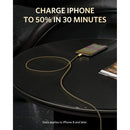 Anker PowerLine+ III USB-C cable with Lightning 6ft - Golden | A8843HB1