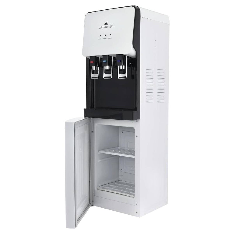 Armadillo Water Dispenser With Refrigerator, 3 Taps, 16 litre - White