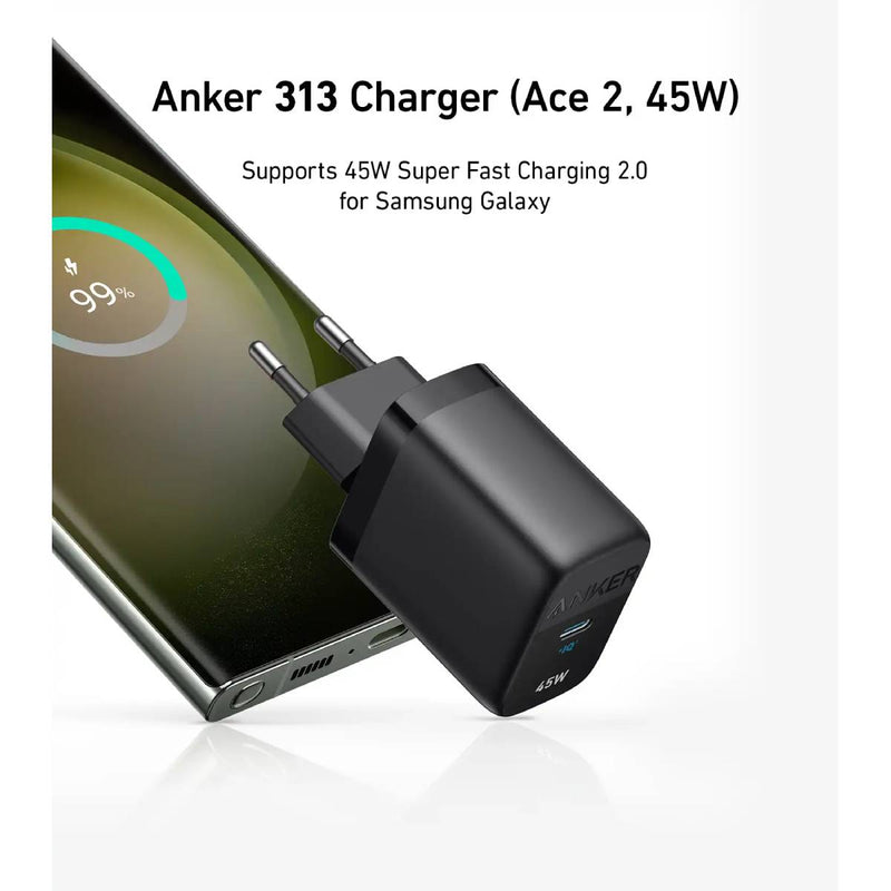 Anker 313 USB-C Fast Charger Ace 2 - 45W, A2643G21 - White