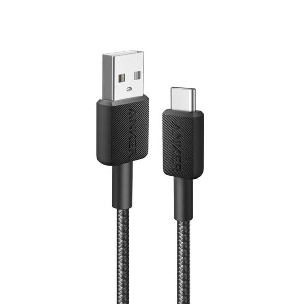 Anker Cable 322 USB-A to USB-C 3ft 3ft, A81H5H11 - Black