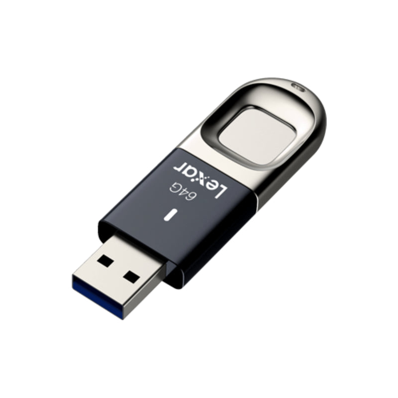 Lexar JumpDrive F35, USB card reader with Fingerprint, 64GB