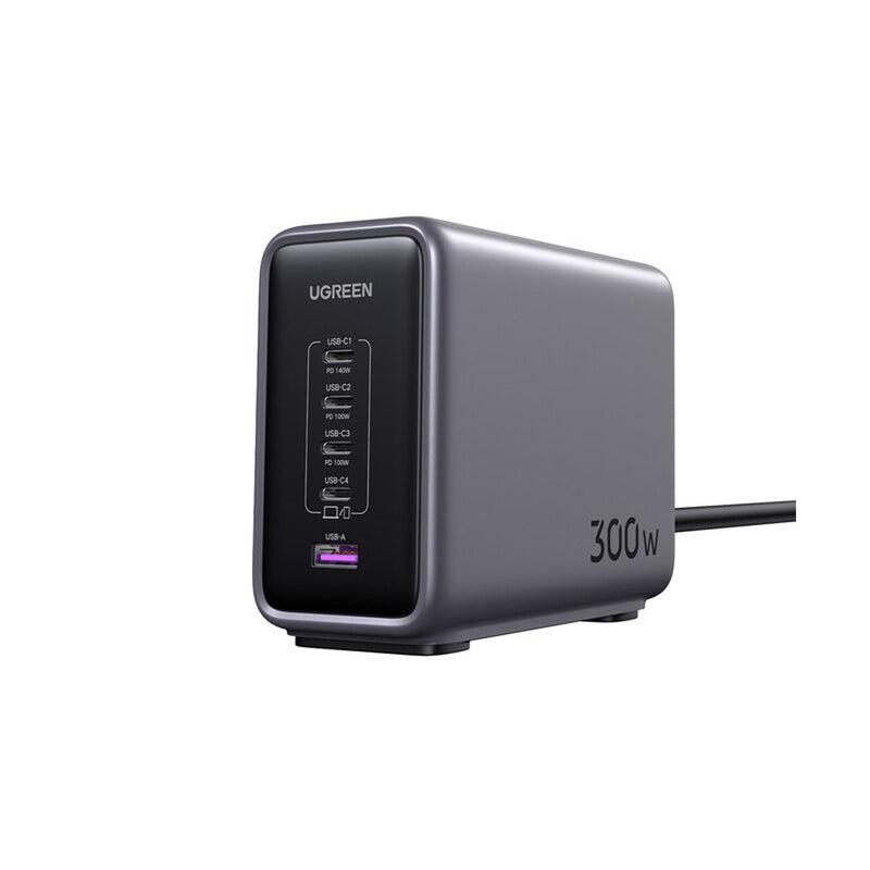 Ugreen Nexode 5-Port Gan Desktop Fast Charger 300W, CD333 - Black