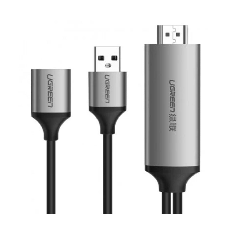 Ugreen HDMI USB to HDMI Digital AV Cable, 50291 - Sliver