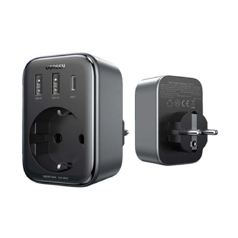 UGREEN CD314 30W 4-in-1 Outlet Extender - Black