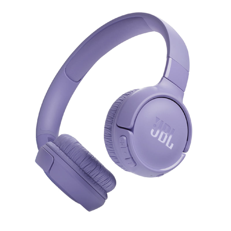 JBL Tune 520BT Wireless On-Ear Headphones, Pure Bass Sound, 57H Battery with Speed Charge, Hands-Free Call Voice Aware, Multi-Point Connection - Purple