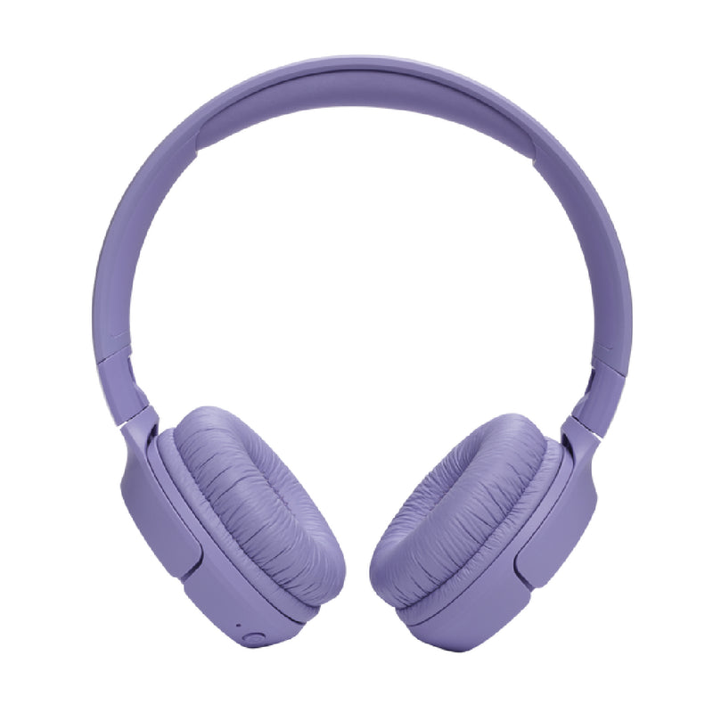 JBL Tune 520BT Wireless On-Ear Headphones, Pure Bass Sound, 57H Battery with Speed Charge, Hands-Free Call Voice Aware, Multi-Point Connection - Purple