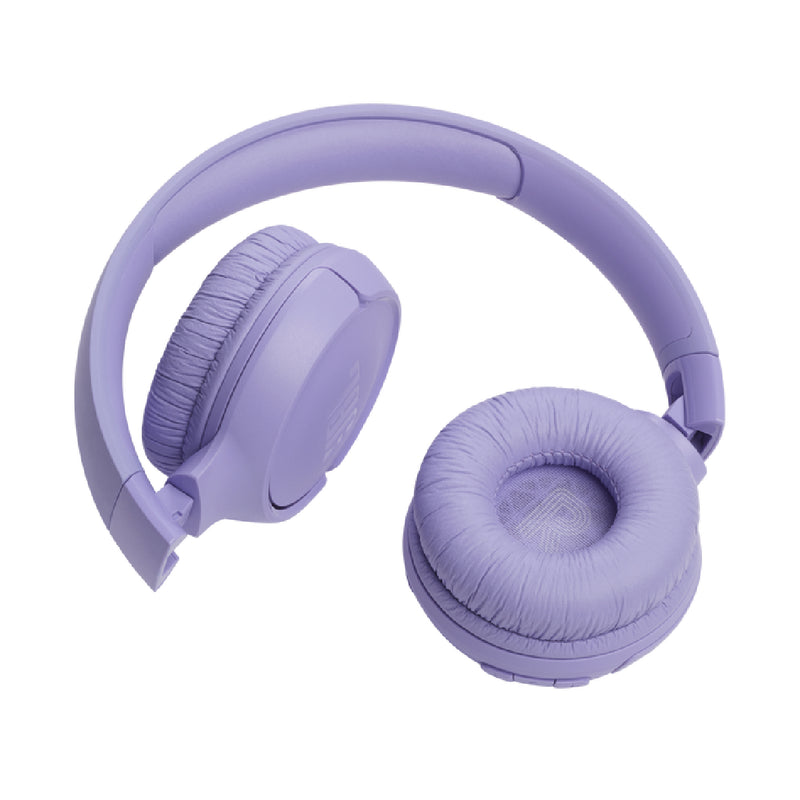 JBL Tune 520BT Wireless On-Ear Headphones, Pure Bass Sound, 57H Battery with Speed Charge, Hands-Free Call Voice Aware, Multi-Point Connection - Purple