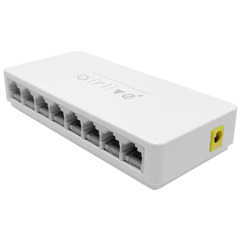 AirLive Desktop Switch 8 Ports 10/100 Mbps - White