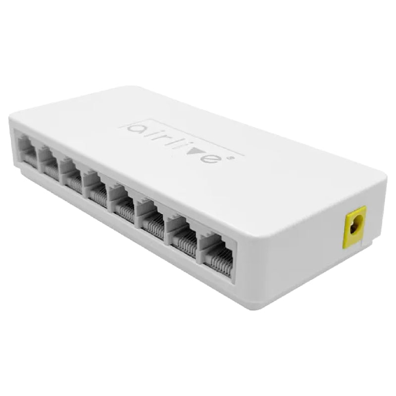 AirLive Desktop Switch 8 Ports 10/100/1000 Mbps - White