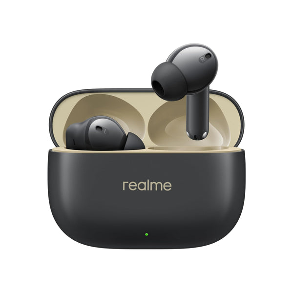Realme Buds T300 Wireless Earphone 40 Hours Battery Life, Active Noise Cancelling, Bluetooth 5.3 Headphone - Black