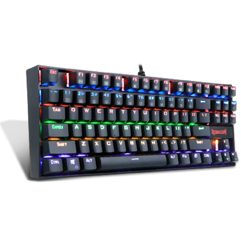 Redragon K552-R KUMARA RAINBOW LED backlit Mechanical Gaming Keyboard - Black