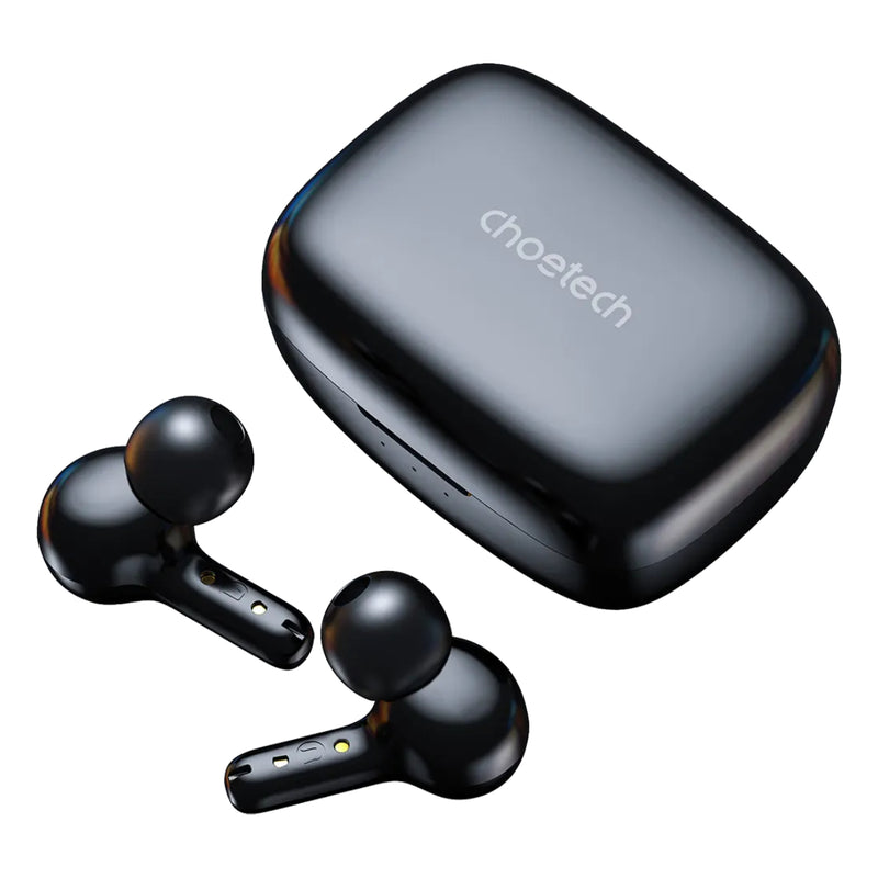 Choetech BH-T06 True Wireless Earbuds, Big Bass 4 Mics - IPX8 Waterproof - Black