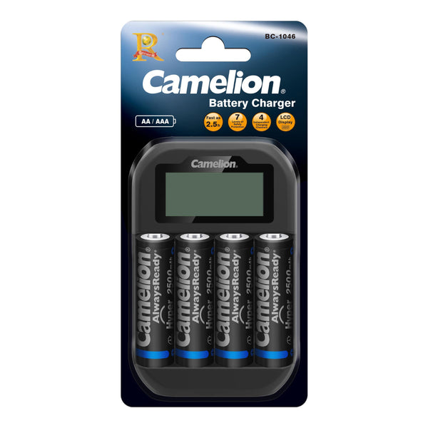 Camelion Battery Charger- AA/AAA (BC-1046-4H25HP-DB)- Black