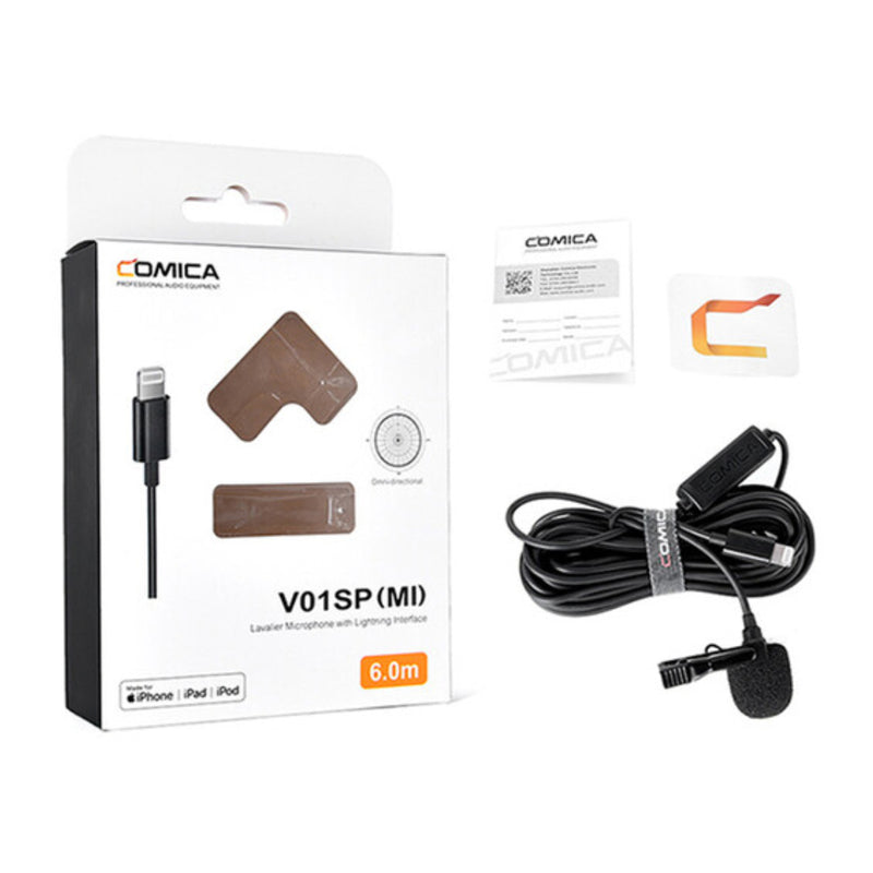 Comica Trs Lavalier Microphone With Lightning InterFace 6.0m - Black