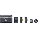 مجموعة ميكروفون لافالير لاسلكي من هوليلاند لارك ام 2 (لون فحمي لامع)