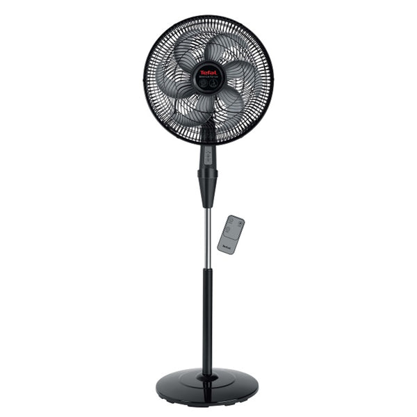 Tefal Silence Force Stand Fan with Remote Control, 16 Inch, 3 Speeds, VG4130EE - Black