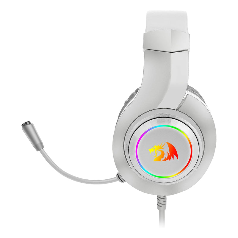 Redragon Hylas H260W RGB Gaming Headset with Microphone, Wired, Compatible with PS4, PS5, PC and Laptops - White