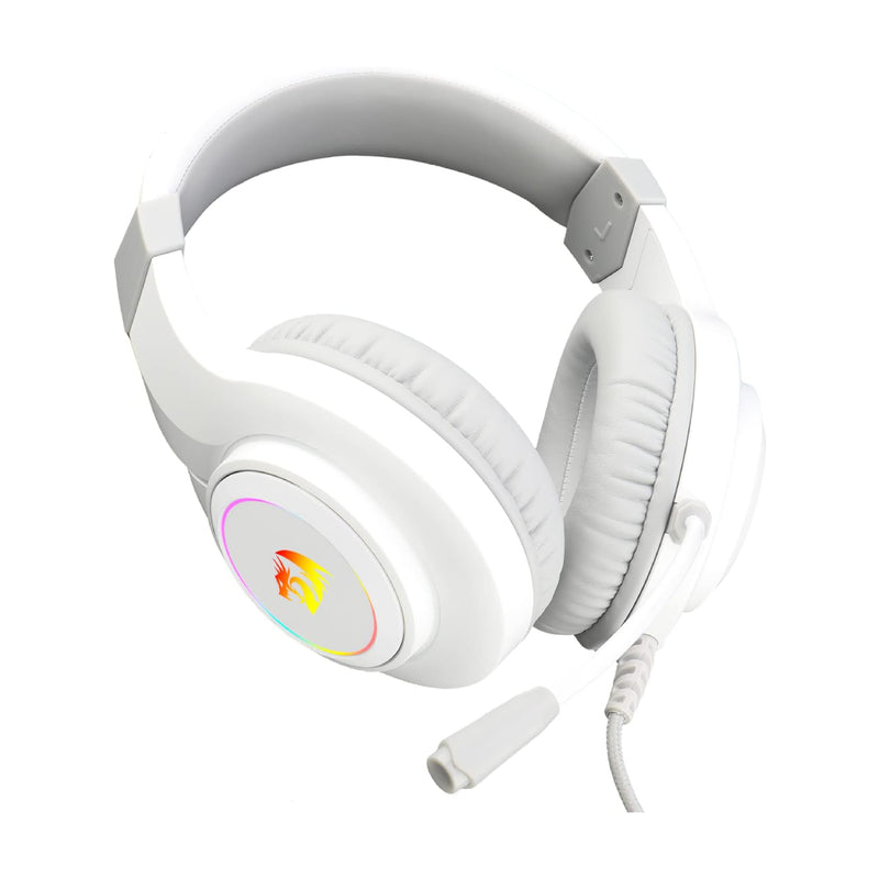 Redragon Hylas H260W RGB Gaming Headset with Microphone, Wired, Compatible with PS4, PS5, PC and Laptops - White