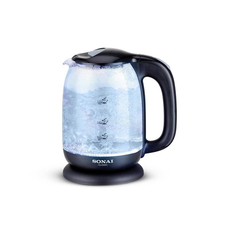 Sonai Kettle Classic MAR-3752, 2200 Watt 1.7L Bright LED lights - Black