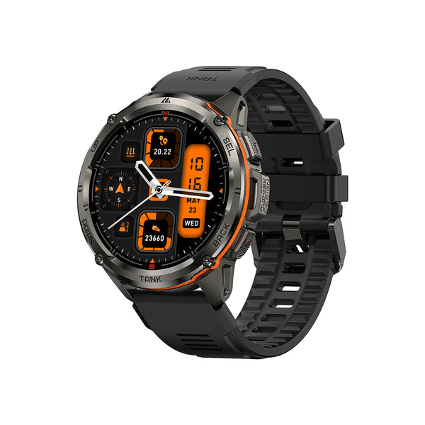 Kospet Tank T3 Ultra Smart Watch, AMOLED, Up to 15 days Battery Life, 5 ATM & IP69K (Dive-proof) Water-resistance - Black