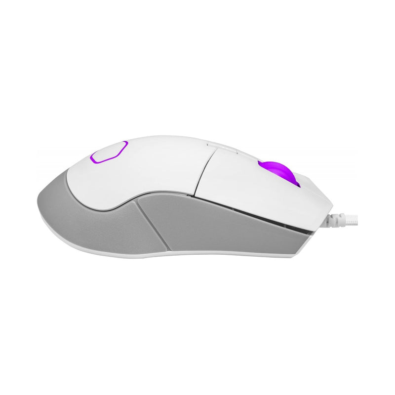 Cooler Master MM310 Wired Gaming Mouse, Adjustable 12,000 DPI, Optical Sensor, Ultra weave Cable, PTFE Feet, RGB Lighting - White