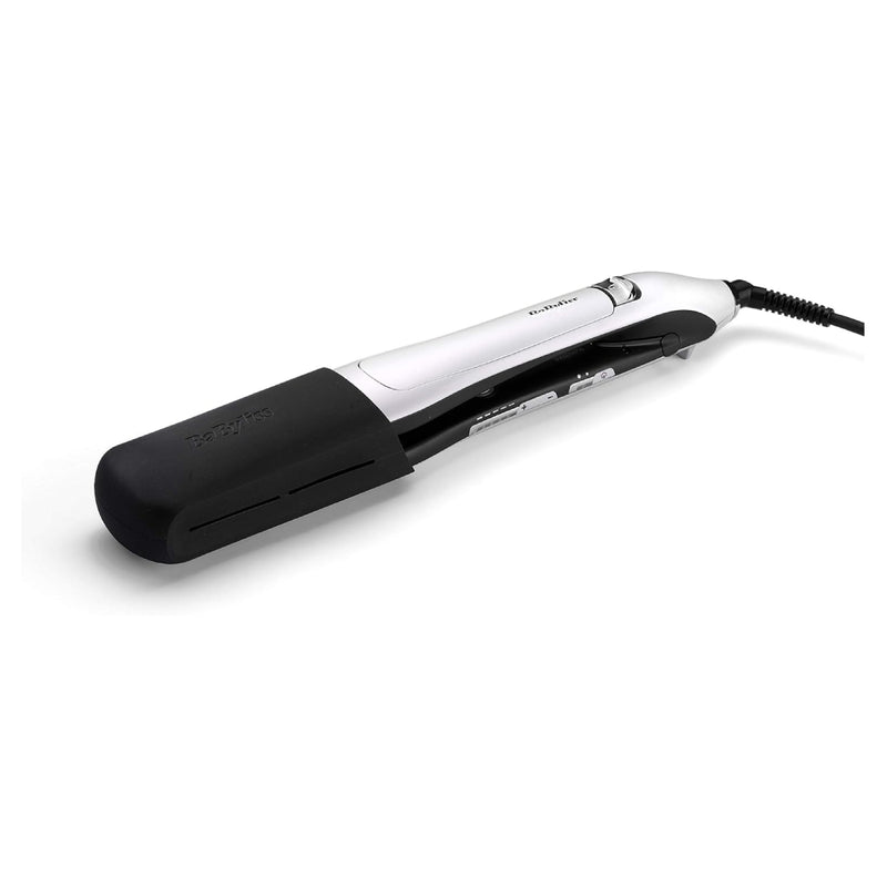 BaByliss Steam Lustre Professional Hair Straightener, Advanced Ceramic, 5 Heat Settings from 170-210°C, ST595E – Silver