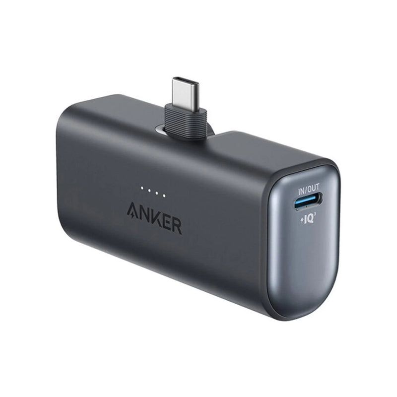 Anker Nano Power Bank with (22.5W Built-in USB-C Connector) 5000mAh  - A1653H11 -  Black