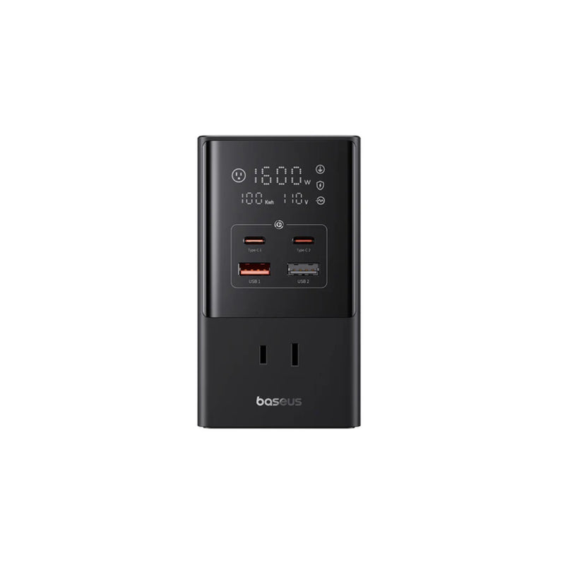 Baseus PowerCombo 7-Port Output (3xAC + 2x USB-A + 2xUSB-C) 35W Tower Power Strip - Black