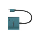 محول ONTEN 2 في 1 من USB-C إلى HDMI 4K مع RJ45 (100/10 ميجابايت في الثانية) - OTN-UC288 - أخضر 