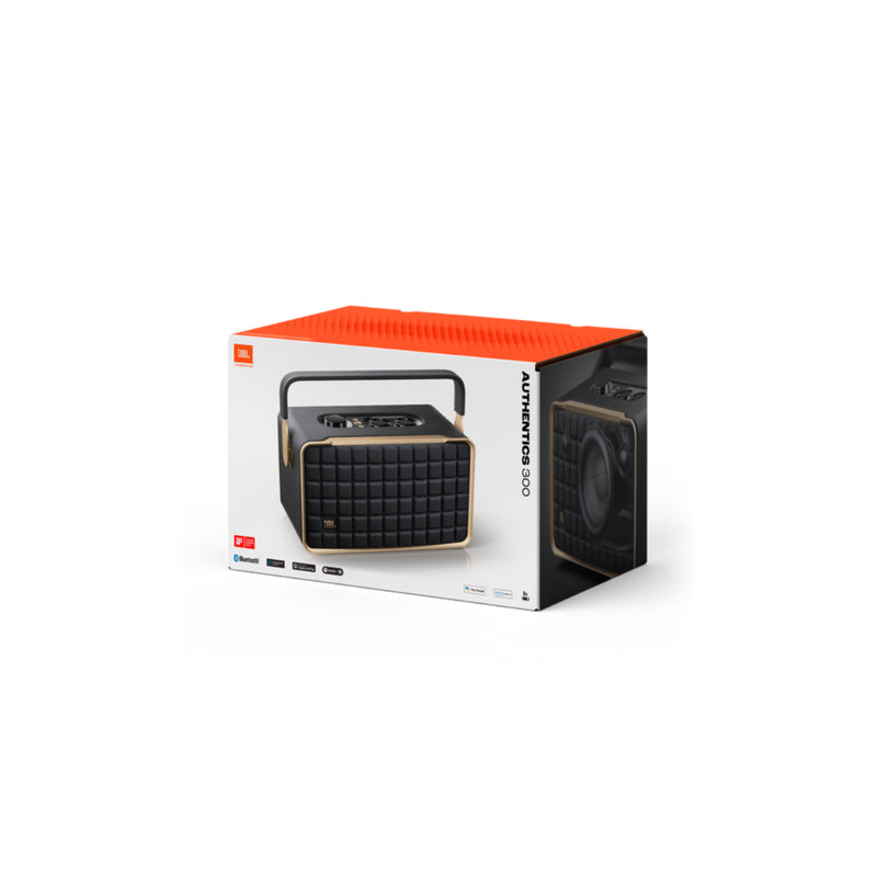 JBL Authentics 300 Portable Smart Home Speaker with Wi-Fi Retro Design - Black