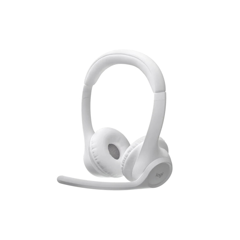 Logitech Zone 300 Wireless Bluetooth Headset With Noise-Cancelling Microphone - 981-001417 - White