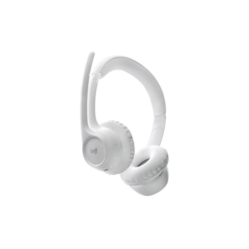 Logitech Zone 300 Wireless Bluetooth Headset With Noise-Cancelling Microphone - 981-001417 - White