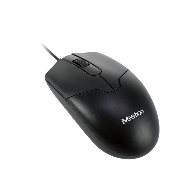 Meetion MT-M360 Wired Mouse 2+1 Buttons, Anti-skid Scroller - Black