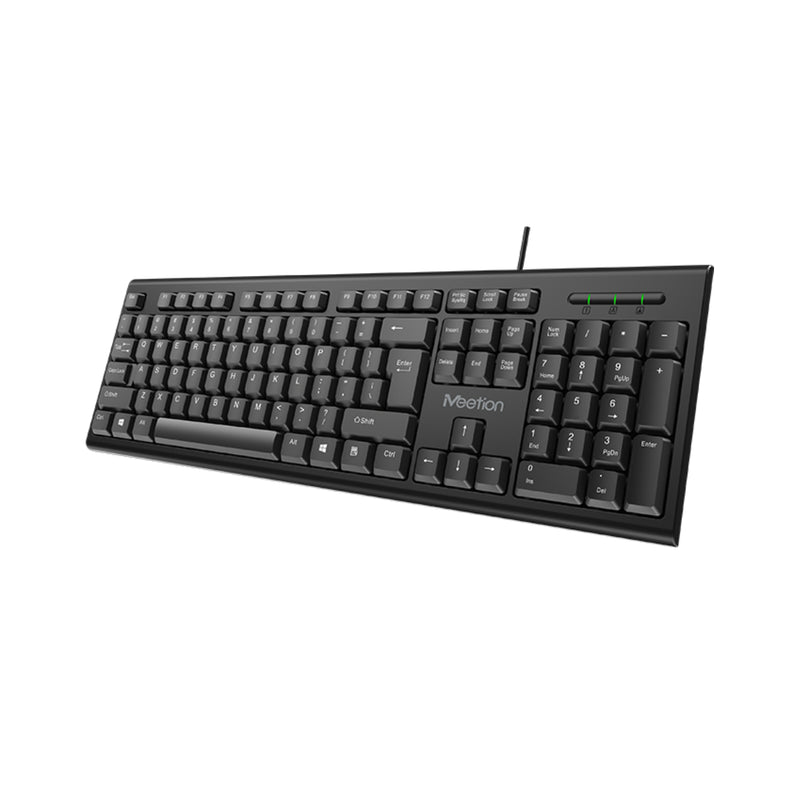 Meetion MT-K100 USB Standard Wired Keyboard - Black