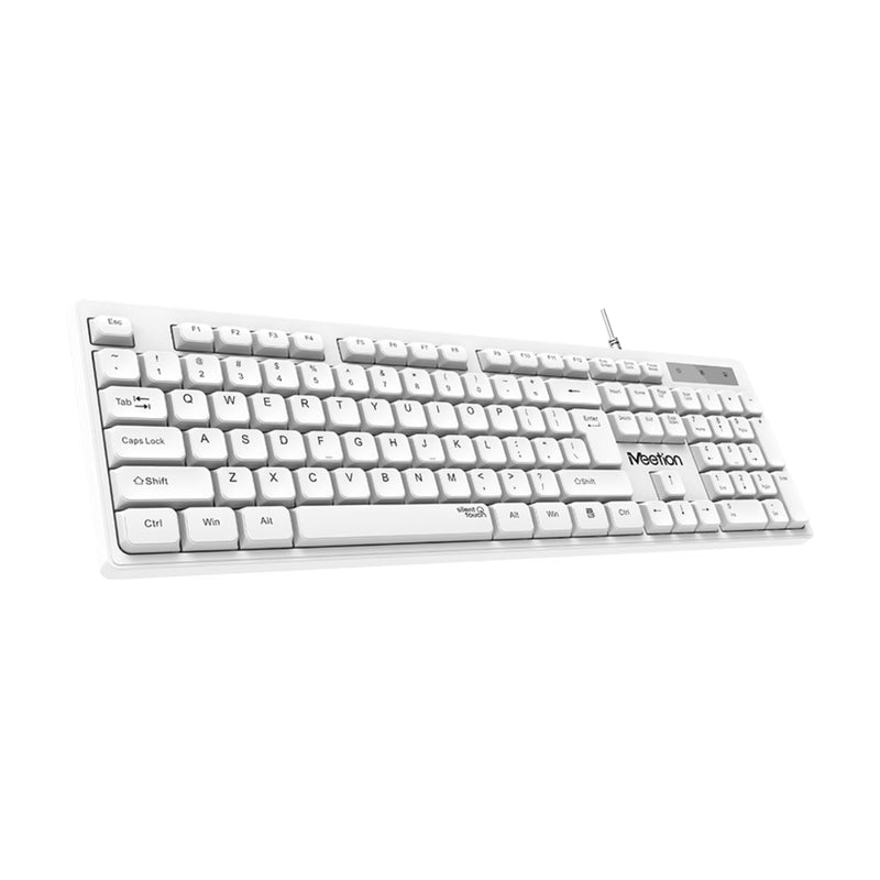 Meetion MT-K300 USB Standard Wired Keyboard - White